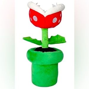 Super Mario All Star Collection 10" Pipe Piranha Flower Plant Plushie Video Game